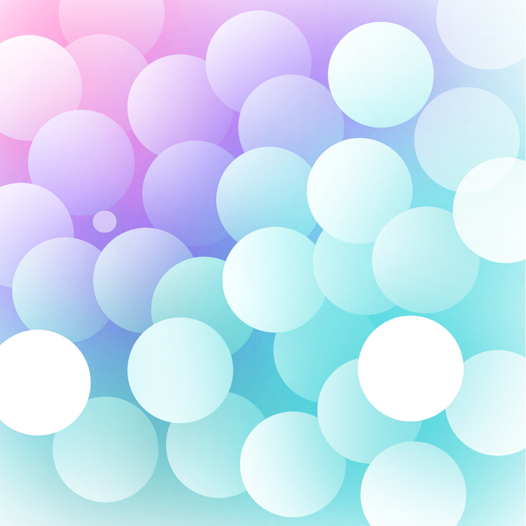 Bubbles in Gradient Pastel Background